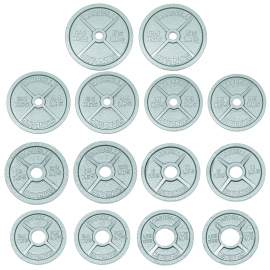 Par de discos olímpicos para barras y mancuernas | Bumper Plates orificio  de 50 mm Discos Peso Gommati de 2,5 kg a 20 kg